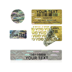 Autocollant holographique 3D anti-contrefaçon personnalisé, étiquette de sécurité inviolable avec code QR variable et impression de numéro de série - Product Image 3