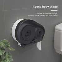 Distributeur mural double de papier toilette AOLQ en ABS transparent avec serrure pour salles de bain commerciales