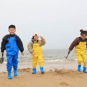 Pantalon de baignade intégré en PVC de qualité pour enfants avec chaussures intégrées, fonction imperméable, idéal pour la plage, la pêche, les jeux en ruisseau – Prise en charge OEM ODM - Product Image 6