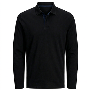 Camisa Premium de Manga Larga para Hombre, 100% Poliéster, Estilo Casual Elegante, con Logotipo Personalizado en la Parte Delantera - Product Image 1