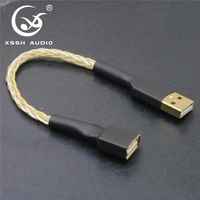 Câble de données USB YIVO Audio Vidéo Ordinateur DAC A-B Mâle vers Femelle 3,8 mm Plaqué Or et Argent Cuivre Pur