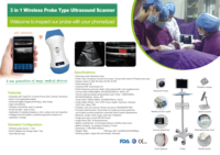 Offre Spéciale Prix Usine CProbe-5CPL et Scanner à Sonde Échographique Portable Sans Fil Doppler Couleur à Double Tête Médiale