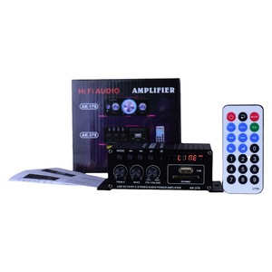 Mini amplificateur de puissance stéréo AK-370 12V avec Bluetooth, USB, SD, FM, entrée AUX et contrôle des aigus et des basses pour l'audio automobile - Product Image 4