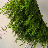 Mur végétal artificiel en fausse herbe, guirlande verte suspendue, panneau de feuilles pour la décoration d'hôtels, restaurants, événements et boutiques