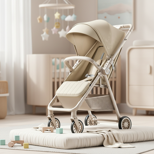 Cochecito <span class=keywords><strong>de</strong></span> bebé portátil ligero con paisaje alto Cinturón <span class=keywords><strong>de</strong></span> seguridad <span class=keywords><strong>de</strong></span> cinco puntos La rueda del automóvil puede sentarse y acostarse - Product Image 3