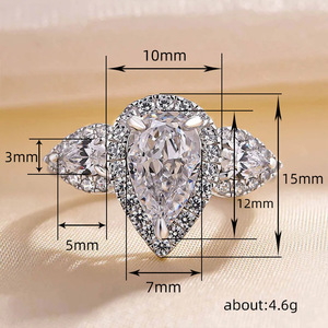 Anello a Goccia per Donne, Accessorio da Dito Semplice e alla Moda per Uso Quotidiano - Product Image 5
