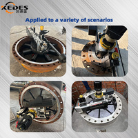 Machine de rectification de brides électrique portable haute précision KEDES - 1kW/220V, poids 80kg, correction de la planéité des montages de diamètre intérieur