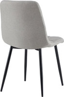 Chaise de cuisine en tissu gris clair Offre Spéciale avec pieds en métal