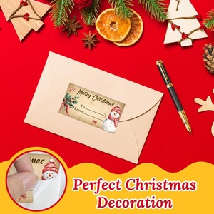 Custom Printed Rectangle Christmas Gifts Sealing <b>Stickers</b> Self-adhesive Label <b>Sticker</b> <b>Roll</b> for Christmas Presents Decorations - Product Image 3