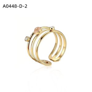 Anillo de Moda con PIEDRA NATURAL A0448 para Mujer, Joyería de Alta Calidad - Product Image 1
