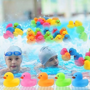 Canards coloré<span class=keywords><strong>s</strong></span> jaunes personnalisables en vinyle, jouets de plage pour fêtes promotionnelles à la piscine, cadeaux d'été - Product Image 5