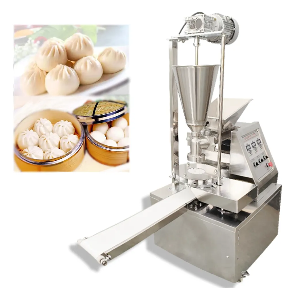 ماكينة صنع كعكة Siopao Baozi عالية الكفاءة/ماكينة زلابية الحساء الأوتوماتيكية/ماكينات صنع كعكة البخار مومو للمنتجات من الحبوب