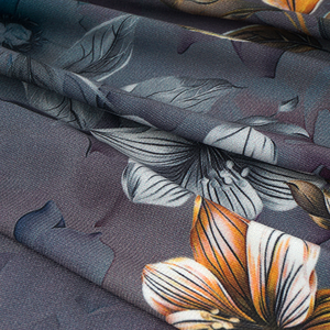 Tissu en polyester et élasthanne imprimé fantaisie de luxe ITY pour vêtements - Product Image 4