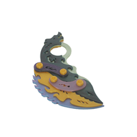 2025 plastique 3D imprimé personnalisé couleur taille gravité griffe couteau EDC carotte Fidget Spinner Mini extérieur couteau pliant jouet WANCAI