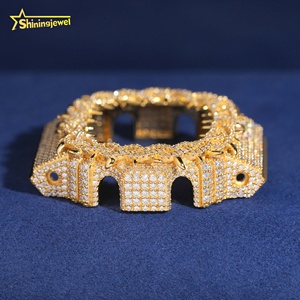 Pass Diamond Tester Iced Out Hip Hop Thorns DW5600 Moissanite 925 Silver Case Bezel <strong>Watch</strong> - Product Image 4