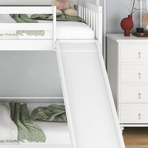 Venta al por mayor de almacenamiento de muebles de dormitorio doble para niños litera de madera con tobogán - Product Image 4