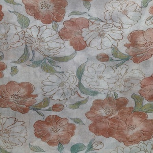 Tissu en Chiffon 100% Polyester Froissé, Doux, Respirant, Imprimé Floral, Semi-Transparent, Scintillant, Léger <span class=keywords><strong>pour</strong></span> Robes et Blouses de Filles - Product Image 2