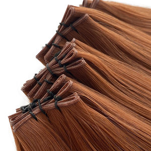 Estensioni di <span class=keywords><strong>Capelli</strong></span> Umani Europei Remy 100% Super Double Drawn 2025, <span class=keywords><strong>Colore</strong></span> <span class=keywords><strong>Rosso</strong></span> Rame Sottile Invisibile, Trama Genius - Product Image 5