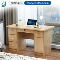 Bureau de bureau multicolore Table en bois bon marché avec tiroirs pour CEO Meubles en bois