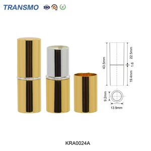 หลอดลิปสติกแก้ว หลอดลิปสติกอะลูมิเนียมทรงกลมแบบกำหนดเอง หลอดลิปสติกพลาสติกแบบเพิ่มความอวบอิ่มของริมฝีปาก  บรรจุภัณฑ์ลิปบาล์มแบบสองหัว - Product Image 2