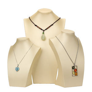 Maniquí de cuello realista de alta gama para exhibición de joyas, soporte de PU cepillado para collares, accesorios, estuches y exhibidores para colgantes - Product Image 4