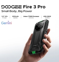 Version Globale DOOGEE Fire 3 Pro Téléphone Robuste 16 Go 128 Go Écran HD+ 5,5 pouces 90 Hz Batterie 8350 mAh UNISOC T7200 16MP+8MP NFC LTE