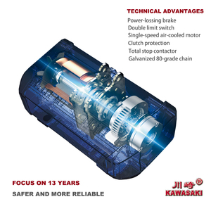 Palans <span class=keywords><strong>électrique</strong></span>s à chaîne avec protection IP55, capacité de 0,25 tonne, 3 m, certifiés CE, robustes, <span class=keywords><strong>pour</strong></span> levage industriel léger - Product Image 3