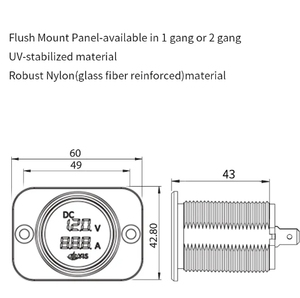 2 trong <span class=keywords><strong>1</strong></span> vòng kỹ thuật số Vôn kế + Ampe kế với Mini Bảng điều chỉnh Vôn kế Ampe kế Volt và amp kỹ thuật số mét cho xe - Product Image 4