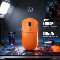 Harga Grosir Produsen OEM M348 Mouse Gaming Nirkabel Ringan (Oranye) 6400 DPI Tri-Mode Isi Ulang