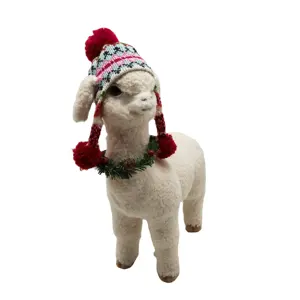 Syart atacado personalizado decoração de natal, suprimentos de decoração animal llama artesanal alpacas de tecido