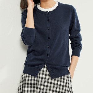 Cárdigan de <span class=keywords><strong>mujer</strong></span> ligero único de sentido avanzado fino de color sólido rústico - Product Image 6