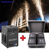 Machine à étincelles froides électroniques en aluminium, 3 vitesses réglables, machine à étincelles DMX, 4 pièces avec étui pour mariage, spectacle sur scène, bar, club