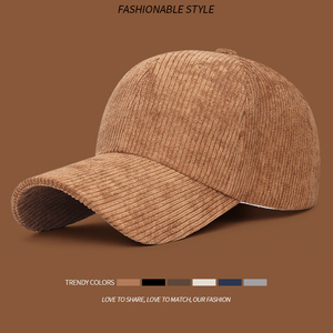 High Quality Blank Corduroy Retro Style Adjustable 6-Panel Baseball <strong>Cap</strong> Custom Embroidery Logo Unisex <strong>Winter</strong> Warm Leisure <strong>Cap</strong> - Product Image 1