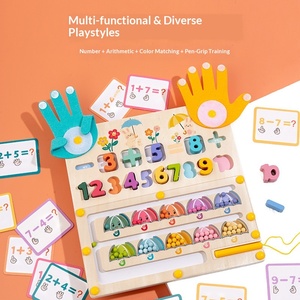 กระดานไม้ฝึก<span class=keywords><strong>คณิตศาสตร์</strong></span>แบบมอนเตสซอรี่ ของเล่นเสริมพัฒนาการกล้า<span class=keywords><strong>ม</strong></span>เนื้อมัดเล็กสำหรับเด็กอายุ <span class=keywords><strong>3</strong></span> ปีขึ้นไป - Product Image 1