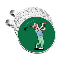 Marqueur de balle de golf portable amusant avec protection solaire, clip magnétique pour chapeau, design de dessin animé, accessoires de golf en alliage, cadeau pour usage extérieur