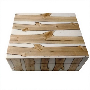 Sophisticated Home Office Jewelry Storage Boxes Elegant Wood and White Resin Inlay Stylish Home Decor Wooden <b>Box</b> for keepsake - Product Image 2