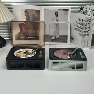 Lecteur CD portable au look de tourne-disque vintage, système audio avec télécommande, protection anti-sauts, son haute fidélité, Walkman - Product Image 4