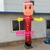 Homme de danseur d'air de lave-auto gonflable, danseur de ciel soufflé pour la décoration extérieure debout