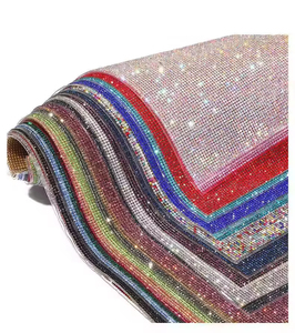 크리스탈 양면 접착 라인 석 다이아몬드 스티커 Strass 메쉬 시트의 명예 - Product Image 1