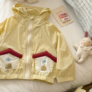 Sun Protection Jacket For Baby Girls Upf 50 Lightweight Hooded Cartoon Print Summer Outwear - Product Image 2