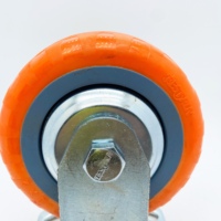 SYSanjang PVC Orange Roulette Pivotante Chariot Industriel 1.5 2 2.5 3 4 5 Pouces Heavy Duty Workbench Roulettes