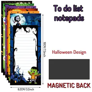 Hot Selling Halloween Custom Magnet Notepads For Children For Fridge