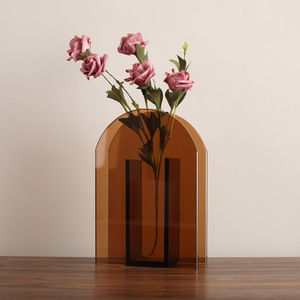 Geometric Stained Glass <b>Vase</b> Modern Design For Home Decor Living Room Bedroom Study - Product Image 2