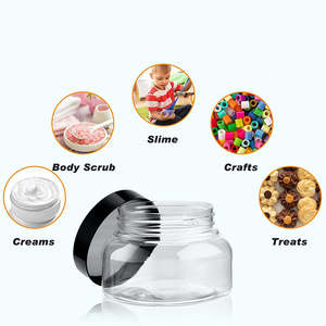 Nuovo Design Barattolo <span class=keywords><strong>in</strong></span> <span class=keywords><strong>Plastica</strong></span> PET da 50ml 150ml 200ml 250ml con Coperchio per Burro Corpo, Scrub Corpo e Crema - Product Image 4