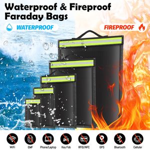 Bolsas Faraday con Asa y Tira Reflectante, Bolsa Anti-Rastreo EMP, Bolsa Ignífuga e Impermeable, Bolsa de Bloqueo de Señales, Jaulas Faraday - Product Image 3