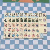 En Stock: Juego de Mahjong Americano Azul de Lujo Oh My Tiles, Estilo Debutante, Juego de Mahjong para Fiestas