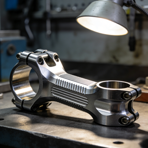 Manillar de Bicicleta de Carretera de Aleación de Titanio NH, Acabado Anodizado Negro de Alto Brillo, Piezas Ligeras para Bicicleta, Mecanizado CNC - Product Image 1