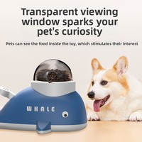 Distributeur interactif de friandises Whale, jouet d'entraînement et de distribution de friandises pour animaux de compagnie, presser pour libérer les friandises pour chats et chiens