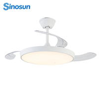 Ventilador de Techo Inteligente LED Invisible con Control Remoto Ajustable de 6 Velocidades y 42 Pulgadas, Excelente para Dormitorios Modernos, OEM/ODM