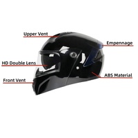Nouveau casque de moto modulaire unisexe en ABS, fermeture rapide, double visière, toutes saisons